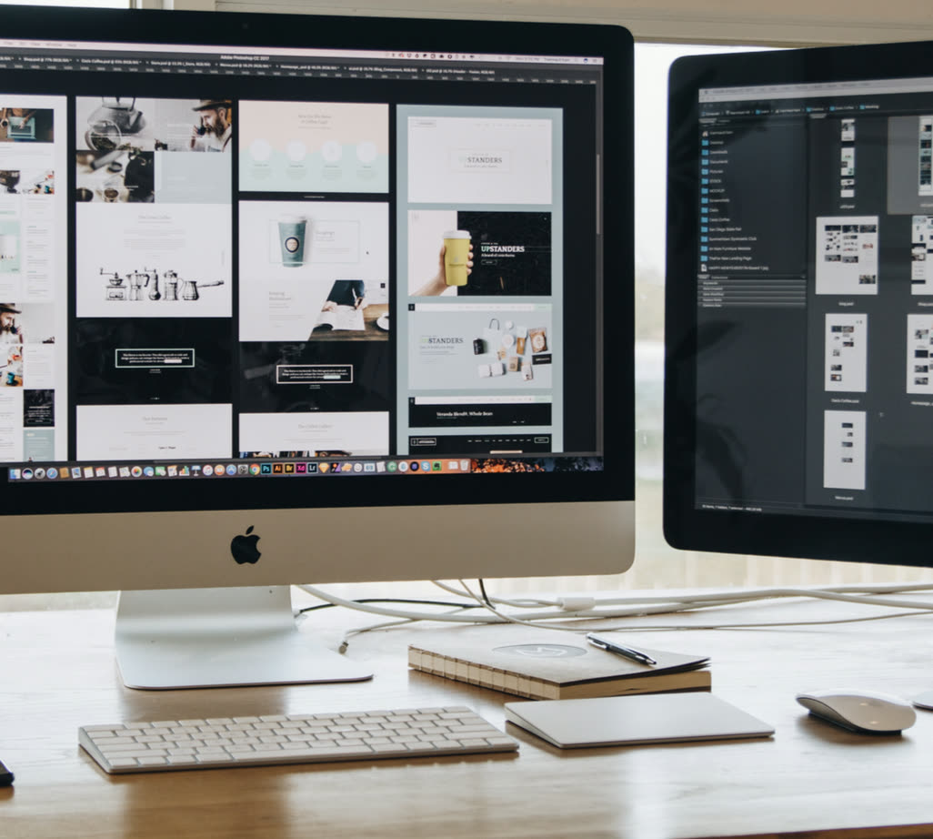 Minimal desk workspace with a computer